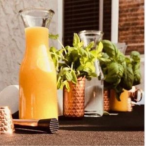 Glass Carafes w/ Lids Set of 2